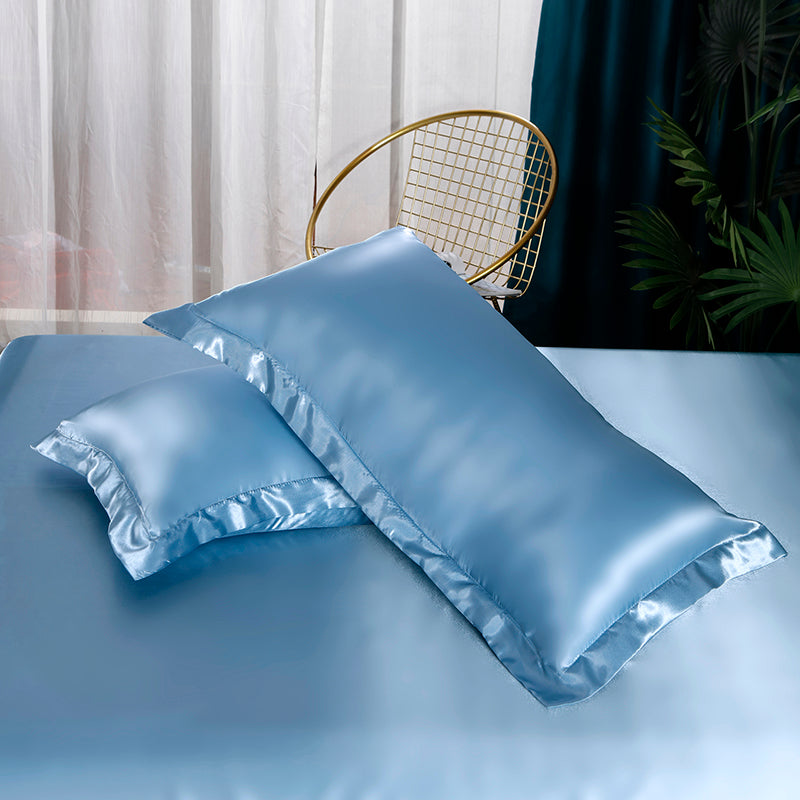 Set in seta 4 pezzi 22 Momme | Toni blu