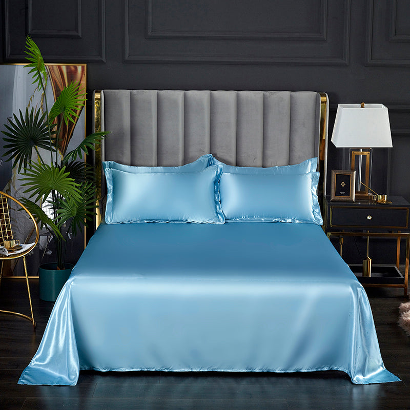 Set in seta 4 pezzi 22 Momme | Toni blu