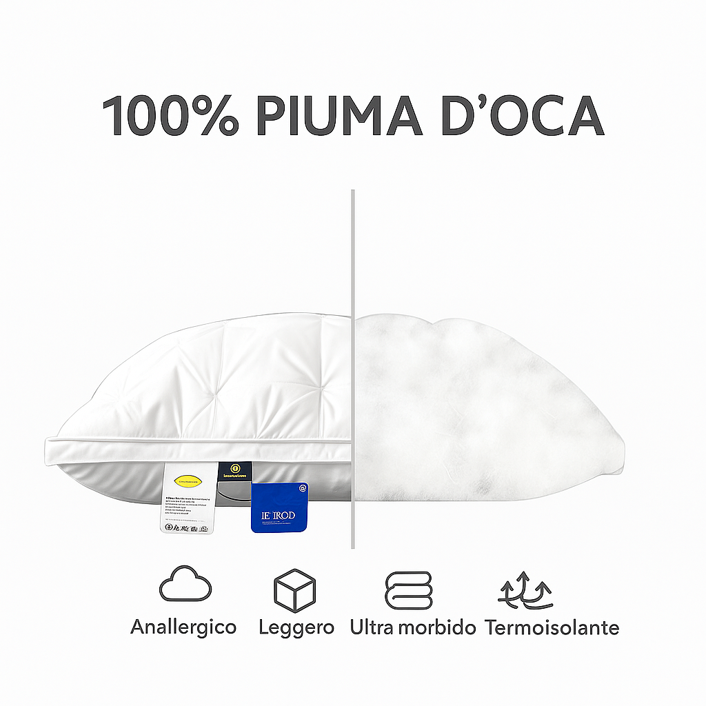 Cuscino in piuma d'oca Premium