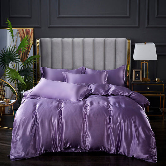 Set in seta 4 pezzi 22 Momme | Toni viola