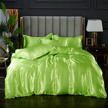 Set letto 4 pezzi - Tocco di Seta 22 Momme | Toni di verde