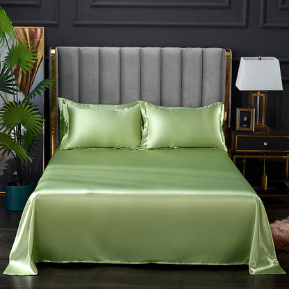 Set letto 4 pezzi - Tocco di Seta 22 Momme | Toni di verde