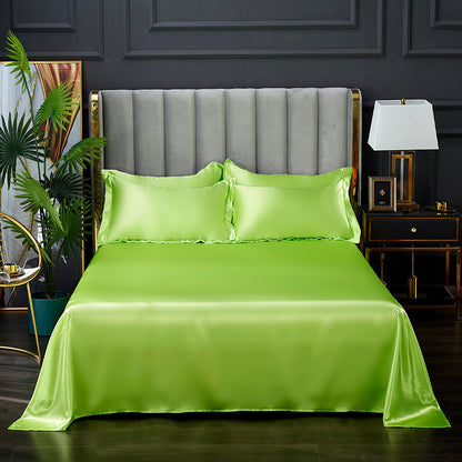 Set letto 4 pezzi - Tocco di Seta 22 Momme | Toni di verde