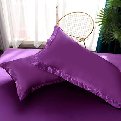 Set in seta 4 pezzi 22 Momme | Toni viola