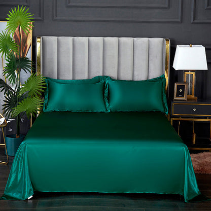 Set letto 4 pezzi - Tocco di Seta 22 Momme | Toni di verde