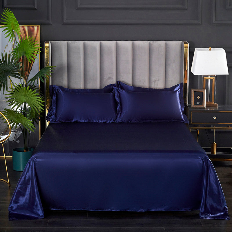 Set in seta 4 pezzi 22 Momme | Toni blu