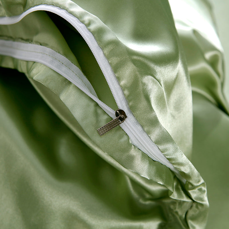 Set letto 4 pezzi - Tocco di Seta 22 Momme | Toni di verde