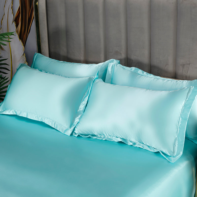 Set in seta 4 pezzi 22 Momme | Toni blu