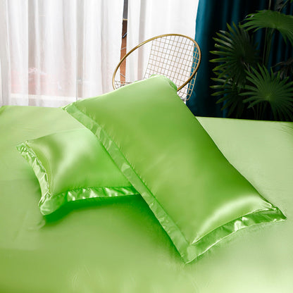 Set letto 4 pezzi - Tocco di Seta 22 Momme | Toni di verde