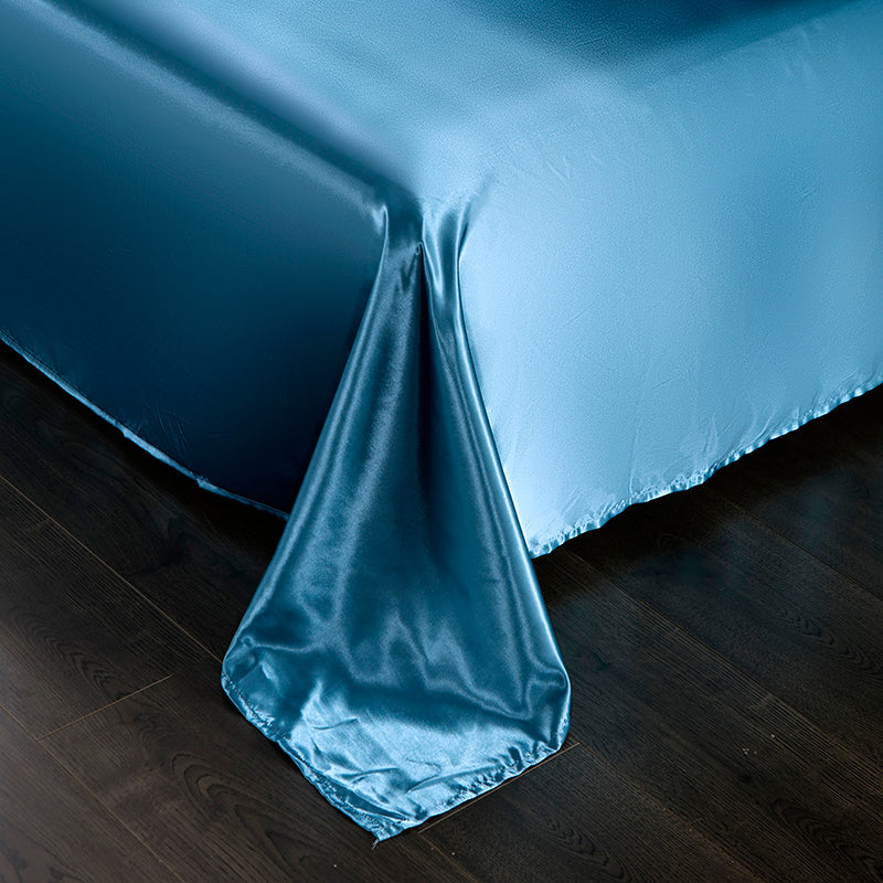 Set in seta 4 pezzi 22 Momme | Toni blu