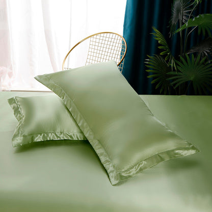Set letto 4 pezzi - Tocco di Seta 22 Momme | Toni di verde