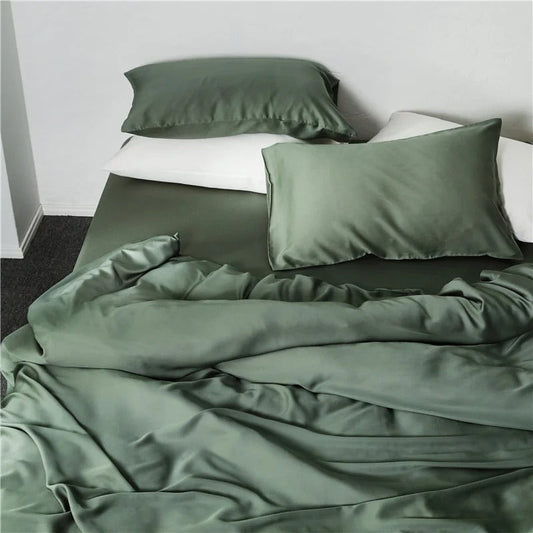 Set coperta e federa in bambù